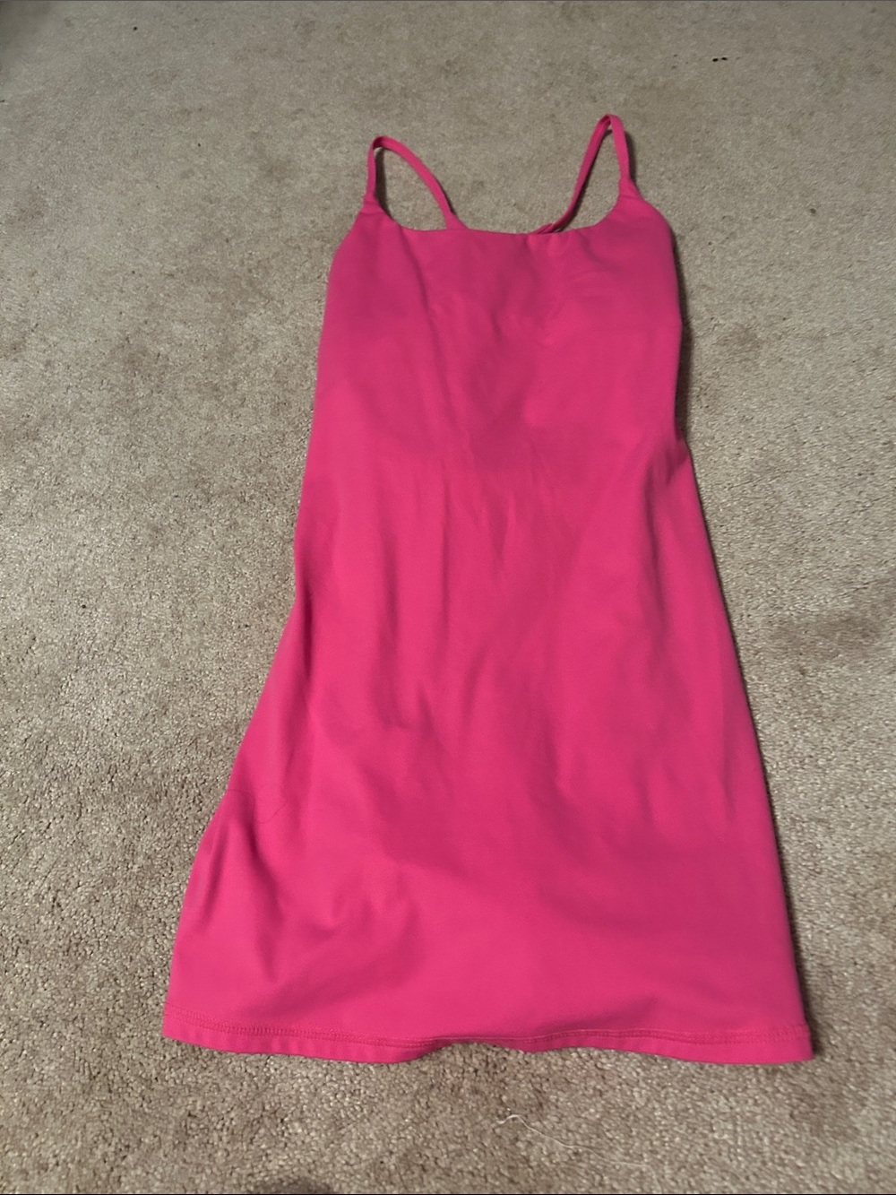 Bright Pink Spaghetti Strap Slip Dress